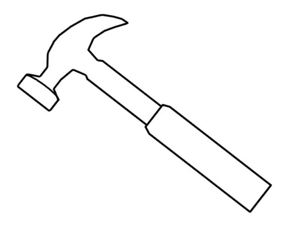 Молоток раскраска для детей