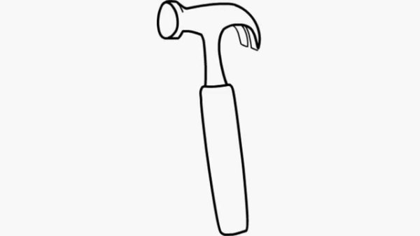 Молоток раскраска для детей