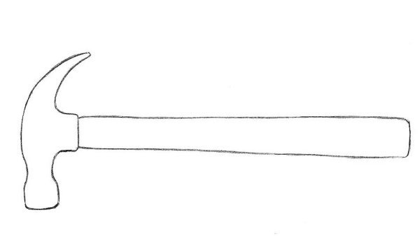 Молоток раскраска для детей