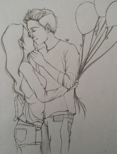 Влюбленные карандашом
