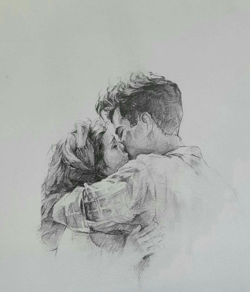 Рисунки карандашом пара влюбленных