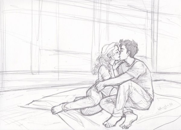 Рисунок влюбленных карандашом