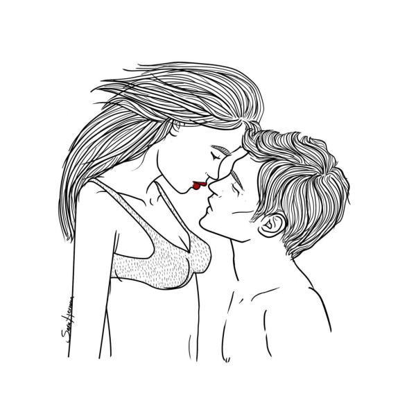 Влюбленные рисунок