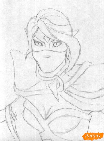 Templar Assassin нарисовать