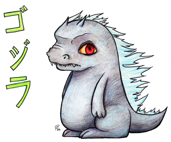 Годзилла 2014 рисунок карандашом