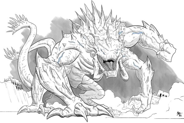 Годзилла рисунок карандашом легкий