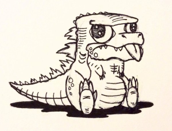 Раскраска Годзилла Король монстров