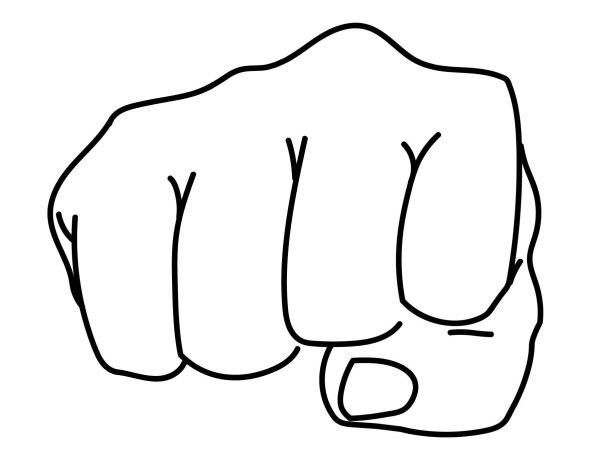 Кулак нарисованный