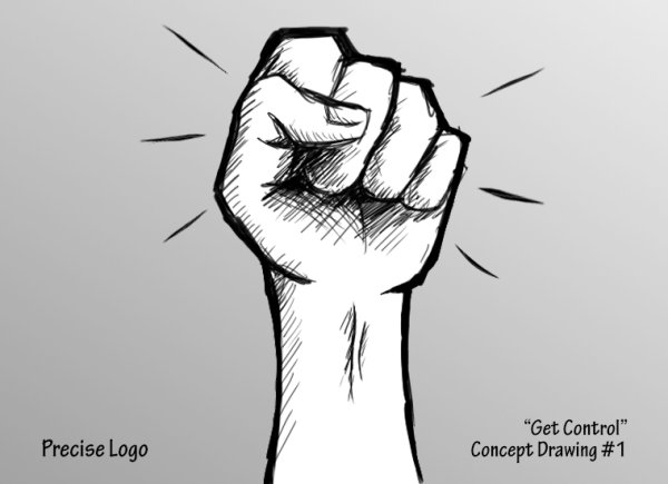 Руки для рисования кулак