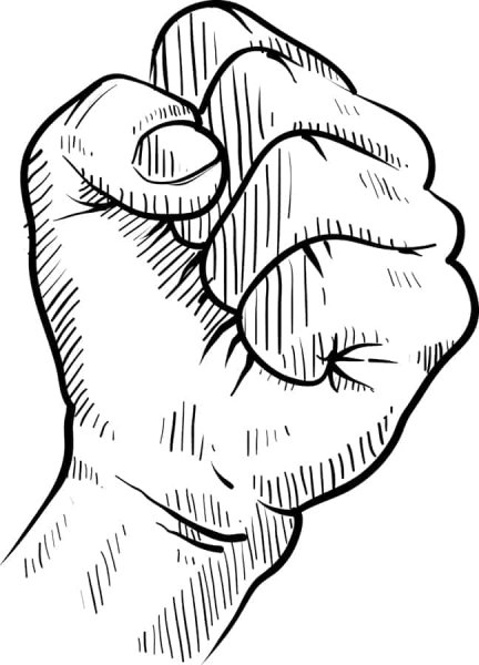 Кулак схематично