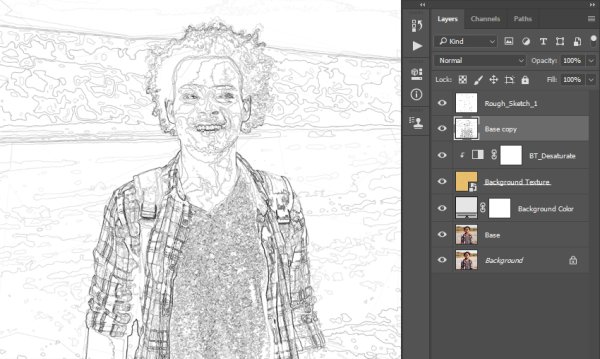 Фильтр в фотошопе рисунок карандашом