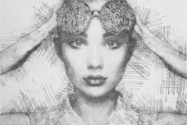 Карандашный рисунок в фотошопе