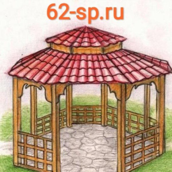 Беседка рисунок