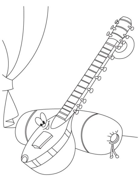 Барабан раскраска