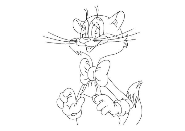 Кот Леопольд раскраска