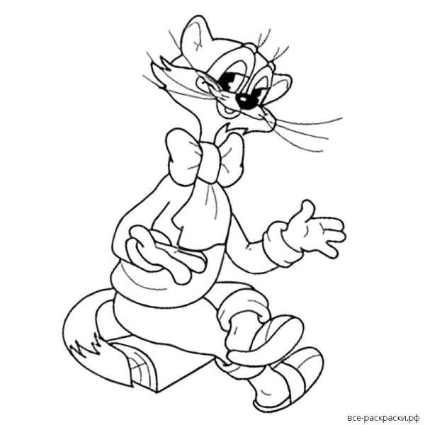 Кот Леопольд контур