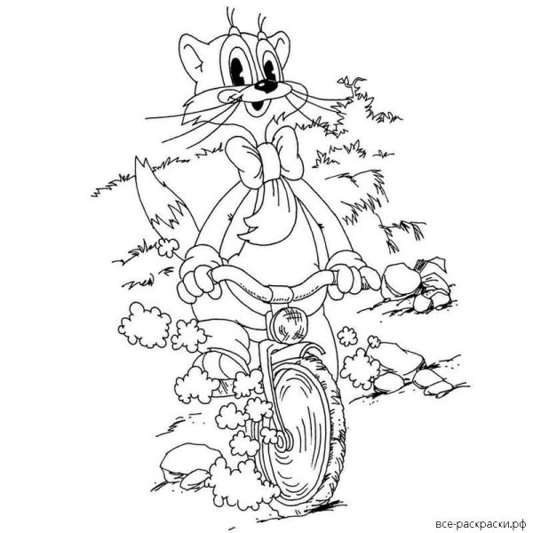 Кот Леопольд карандашом