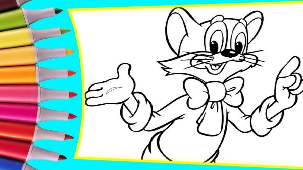 Рисунок кота Леопольда карандашом