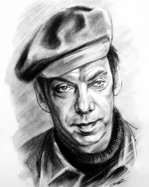 Максим Аверин портрет карандашом