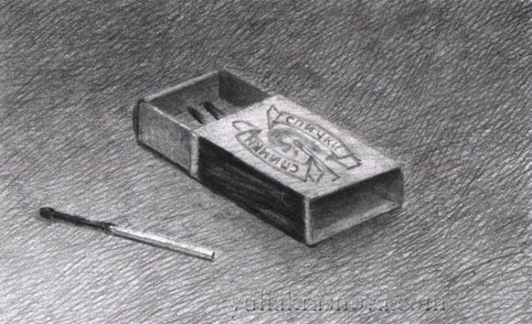 Спичечный коробок карандашом