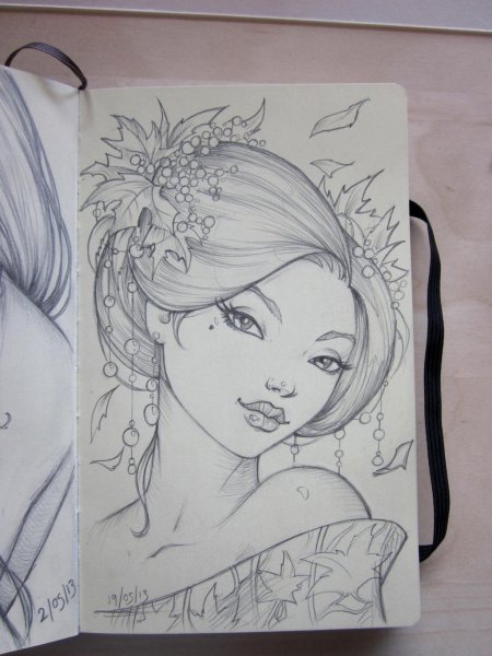 Скетчбук для рисования карандашом для девочек