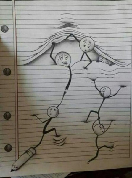 Рисунки в тетради