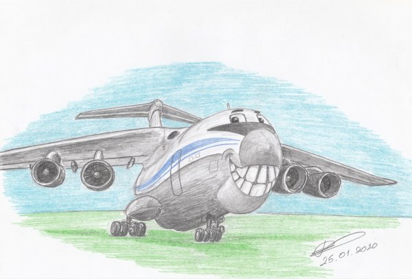 Самолет ил 76 рисунок