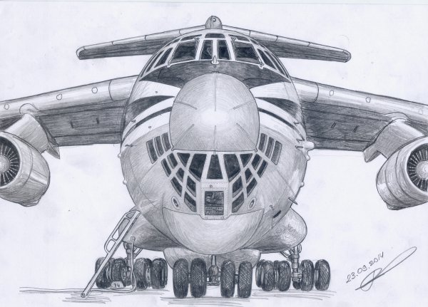 Самолет ил 76 эскиз