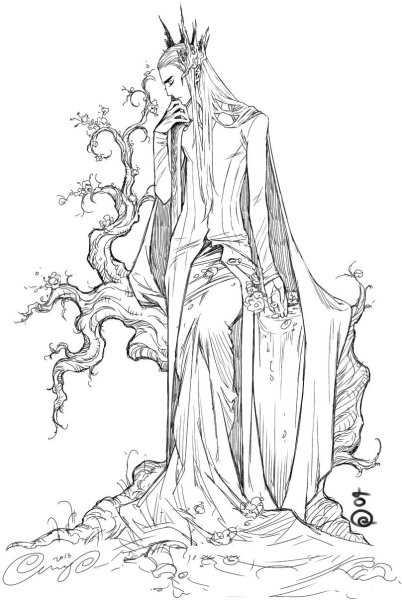 Дух леса рисунок карандашом