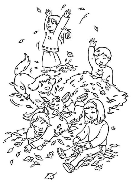 Осень раскраска для детей