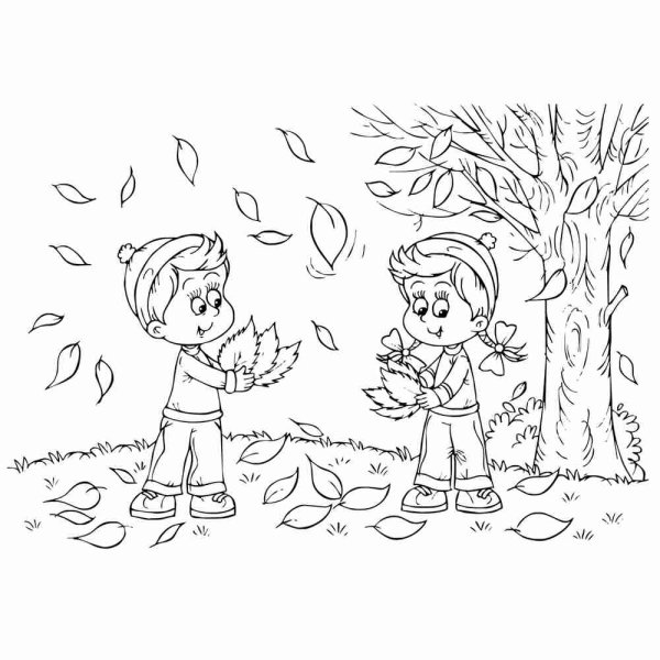 Раскраска Золотая осень