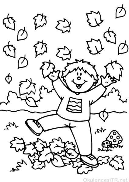 Осенние игры раскраска для детей