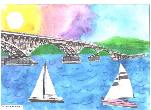 Река Волга рисунок