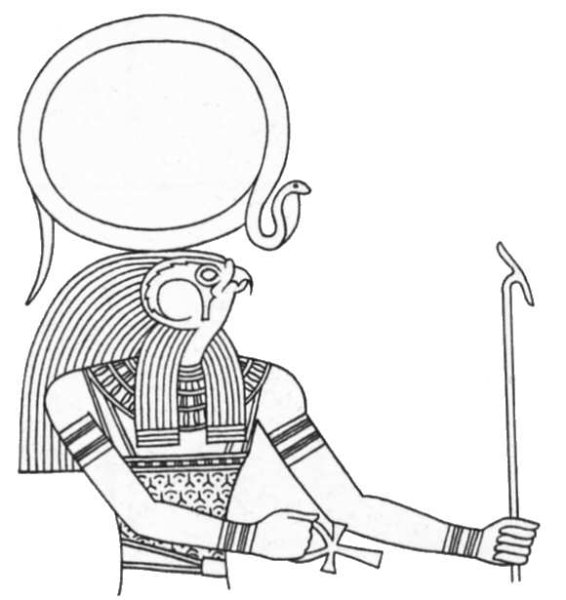 Рисунок Бога Египта Амон ра