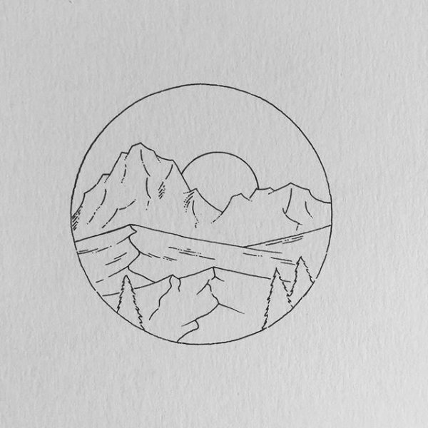 Круглые картинки для срисовки