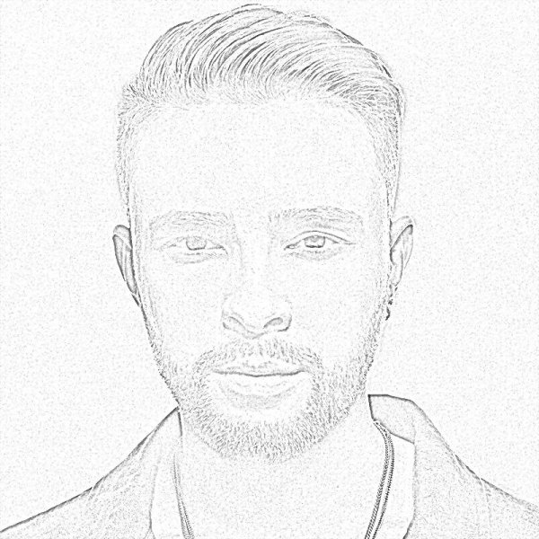 Портрет Егора Крида карандашом