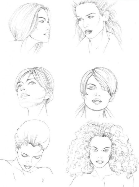 Наброски причесок