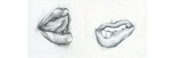 Поцелуй в губы рисунок карандашом