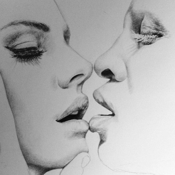 Рисунок поцелую