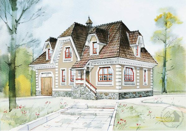 Эскиз коттеджа