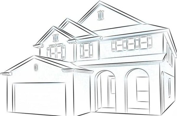 Раскраска коттедж
