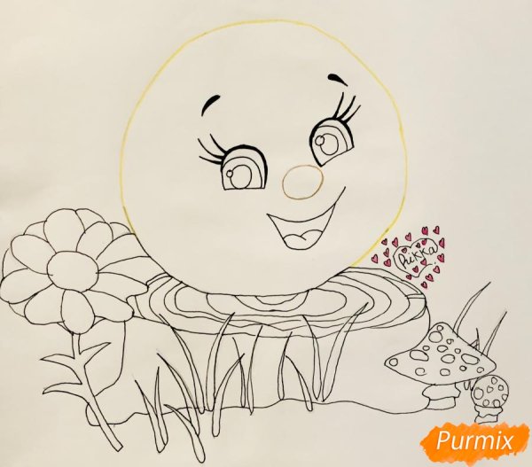 Нарисовать колобка