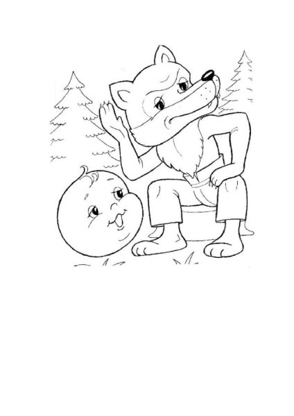 Колобок рисунок карандашом