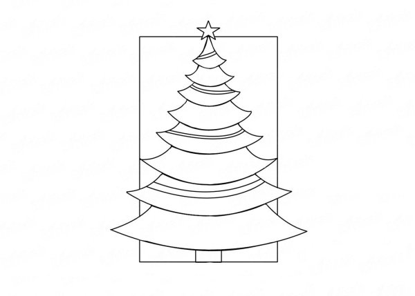 Елка карандашом