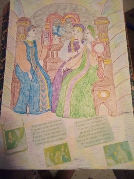 Три девицы рисунок