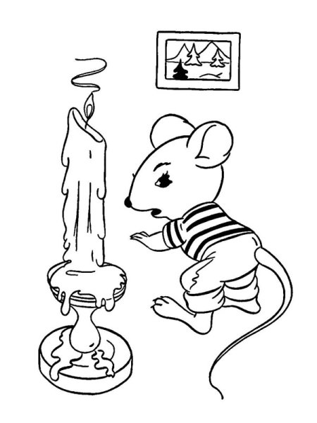 Маршак сказка о глупом мышонке раскраска