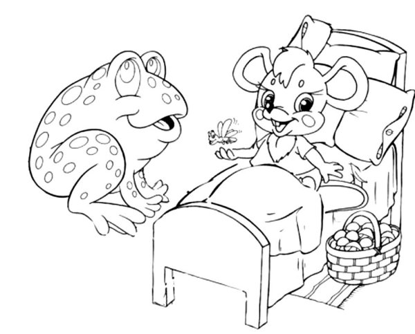 Раскраска мышка