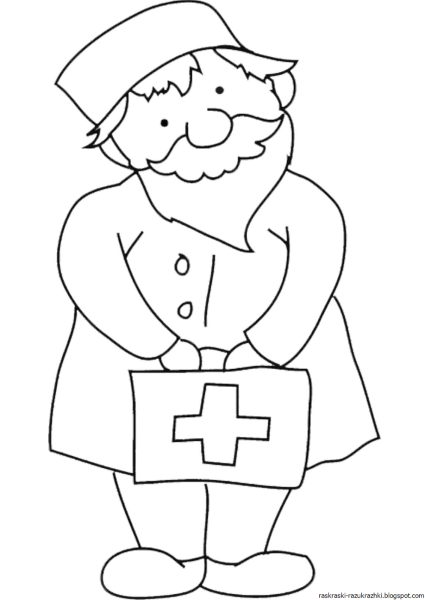 Доктор Айболита разукрашка