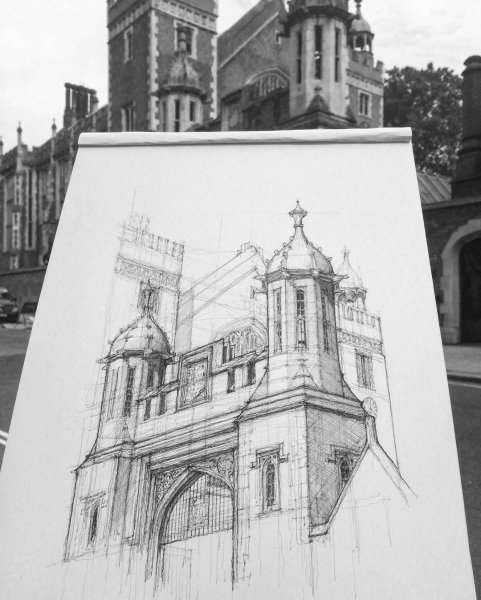 Архитектурная зарисовка здания