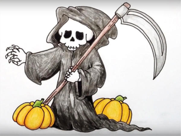 Маленькие рисунки на Хэллоуин